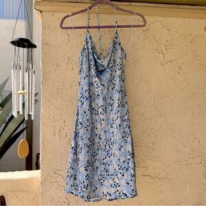 ASTR the Label Medford Light Blue Cowl Neck Dress